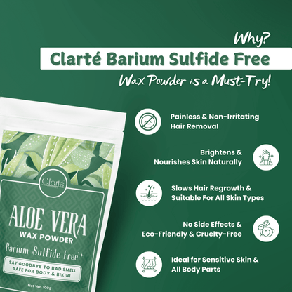 Aloe Vera Body Hair Removal Herbal Wax Powder - BaS Free